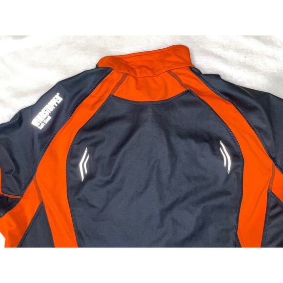 Gore Men’s Running Wear Wind stopper Jacket Black And Orange - Picture 3 of 5